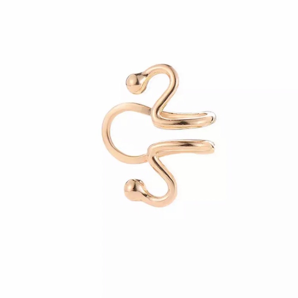 ⚜️[𝟯/$𝟭𝟴]⚜️Gold Cuff Simple Wrap Earring NEW - Picture 5 of 10
